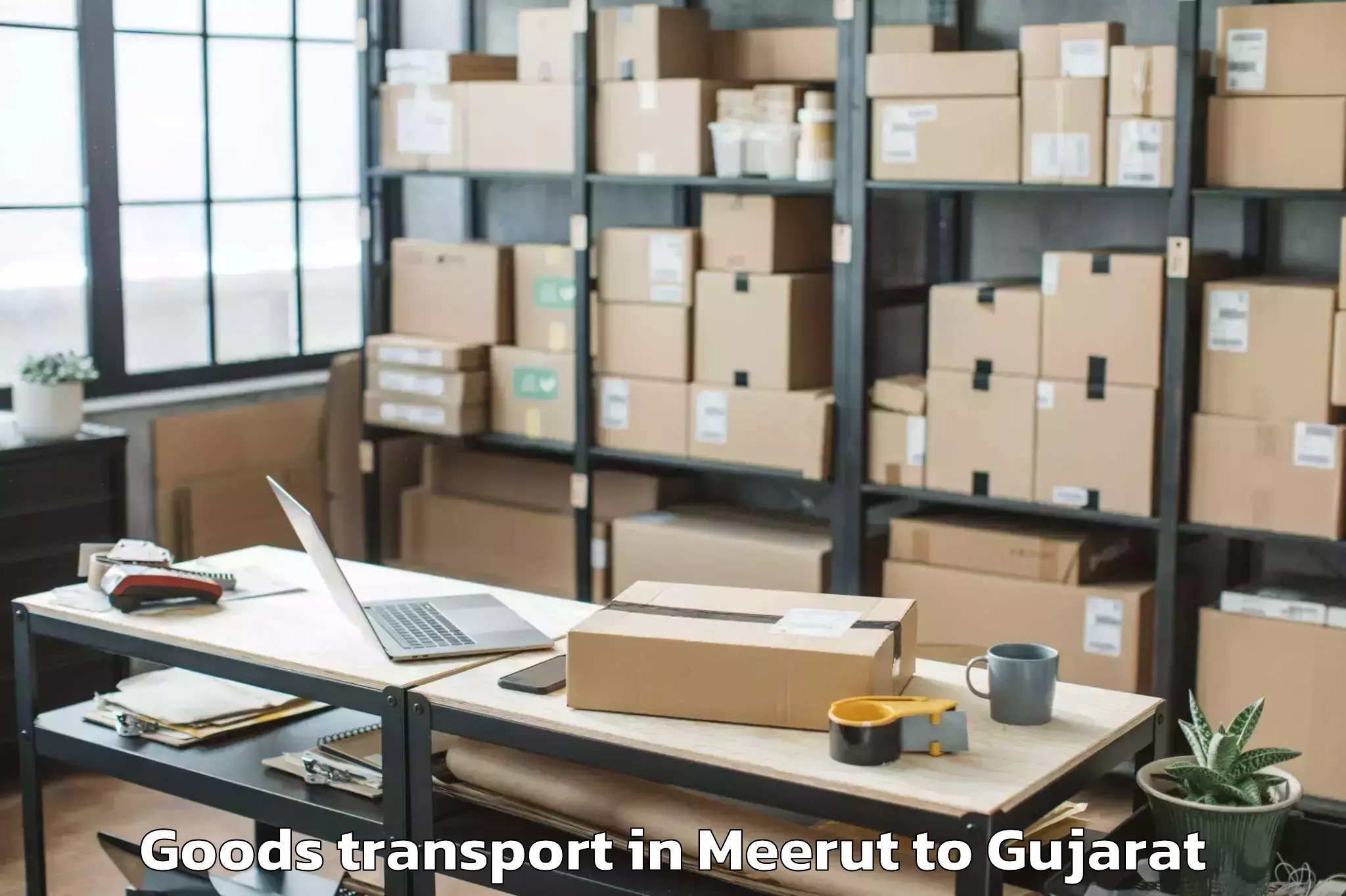 Reliable Meerut to Karjan Goods Transport